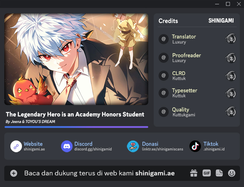 The Legendary Hero Is An Academy Honors Student Chapter 1