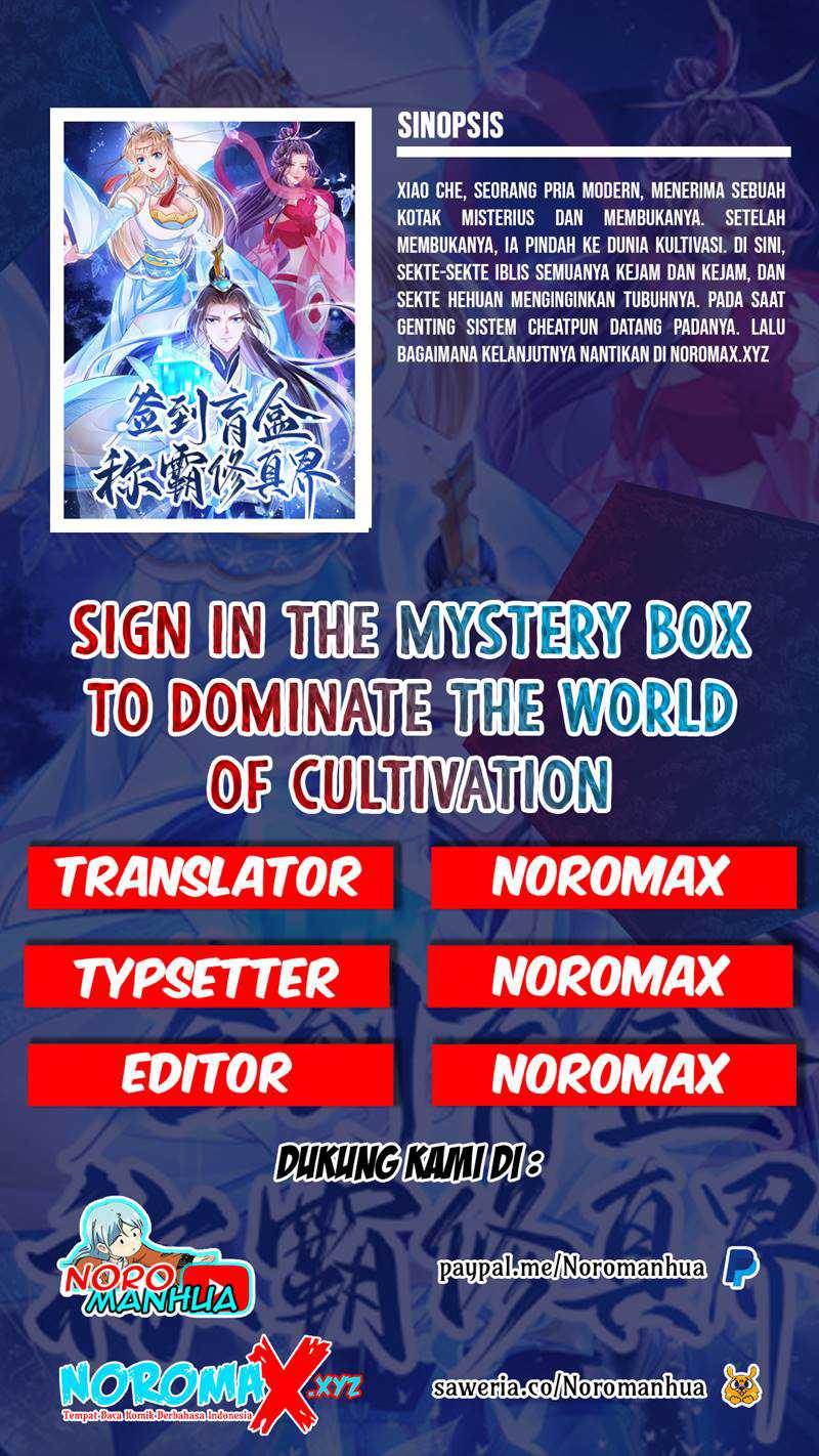 Sign in the Mystery Box to Dominate the World of Cultivation Chapter 08