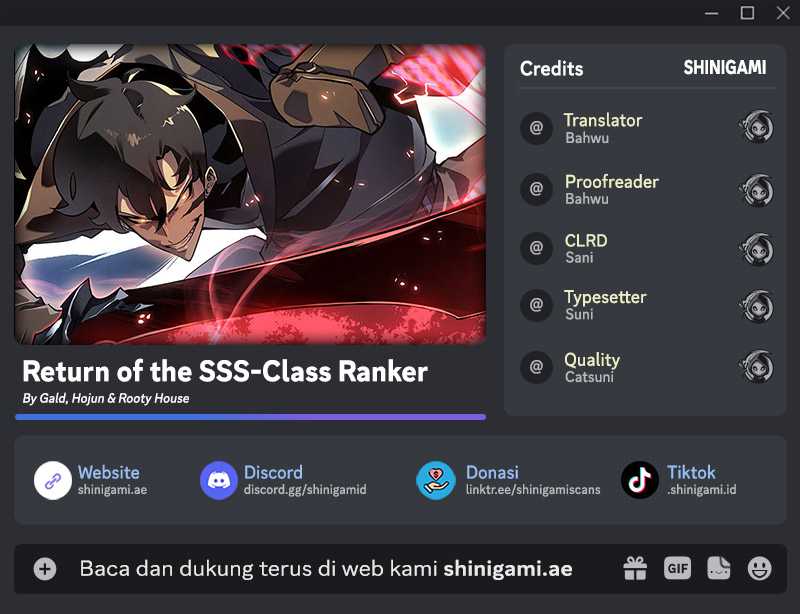 Return of the SSS-Class Ranker Chapter 111