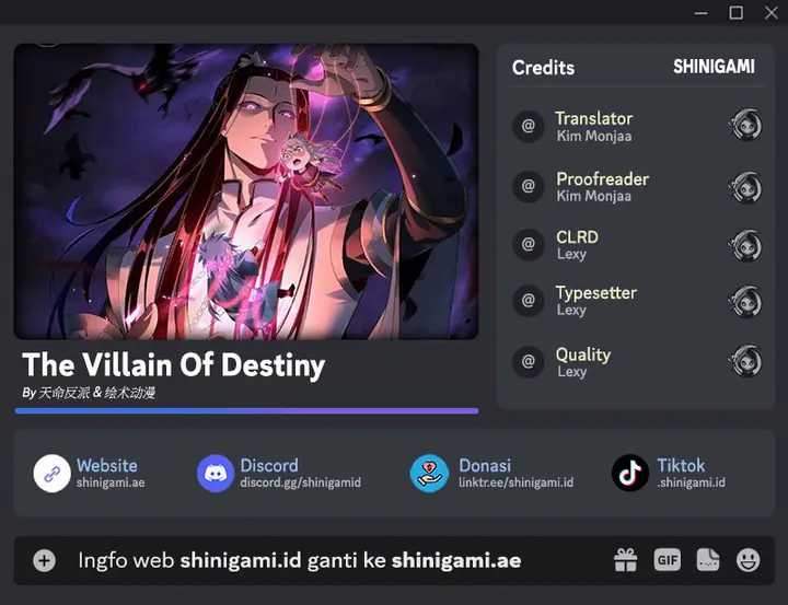 The Villain Of Destiny Chapter 106