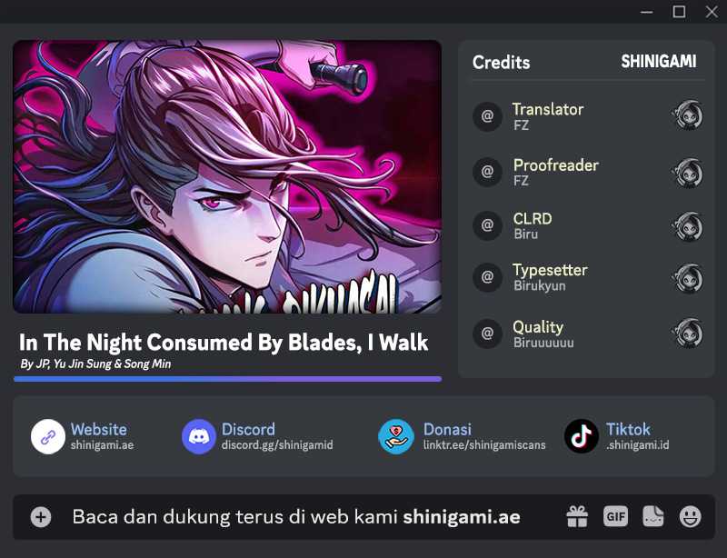 In the Night Consumed by Blades, I Walk Chapter 102